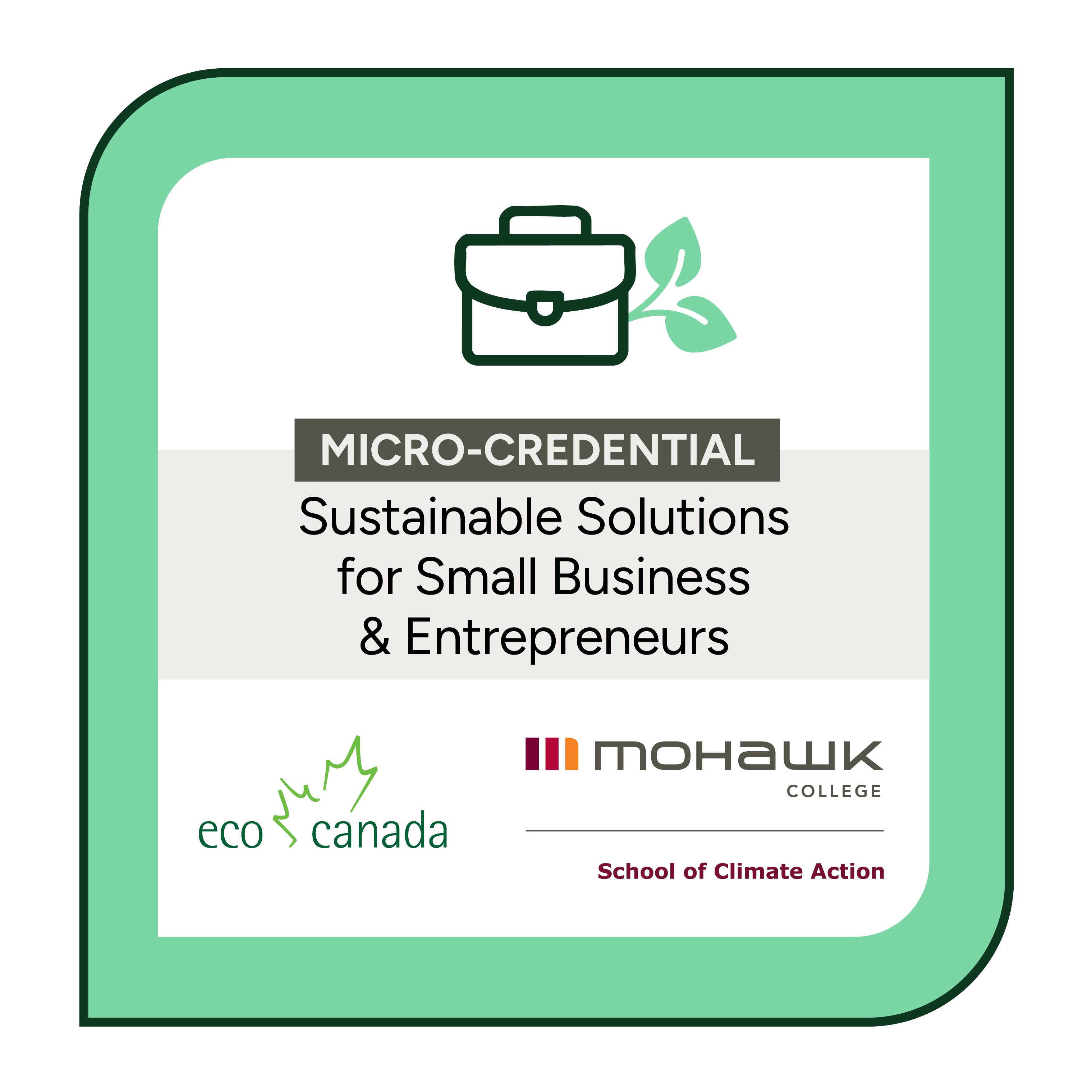 Badge for Sustainable Solutions for Entrepreneurs and Small Business