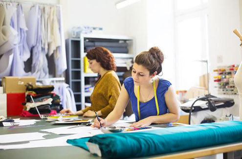 women preparing the new fashion collection